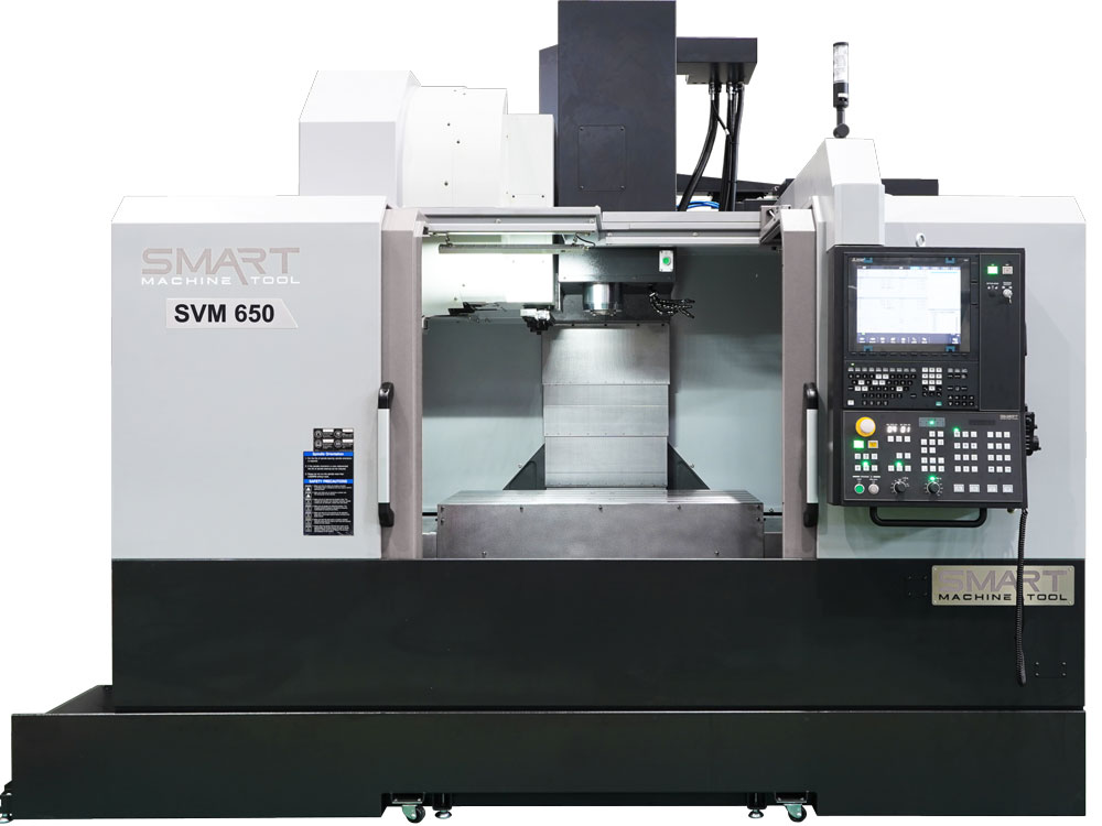 Вертикально-фрезерний обробний центр з ЧПК SMART Machine Tool SVM 650 біло-чорного кольору